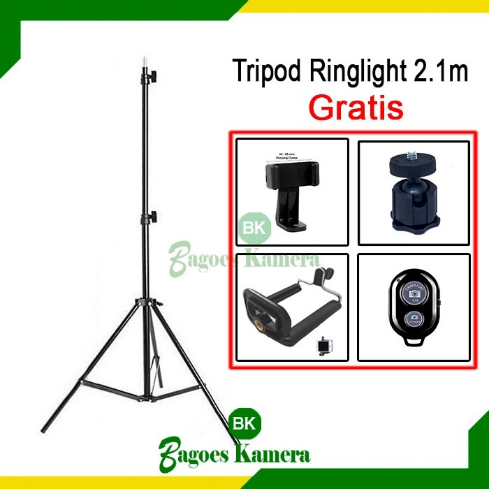 TERMURAH Tripod HP 2 Meter Tripod HP 2.1 Meter / Tripod HP 2.1m / Tripod HP 2m Gratis U Holder Ballh