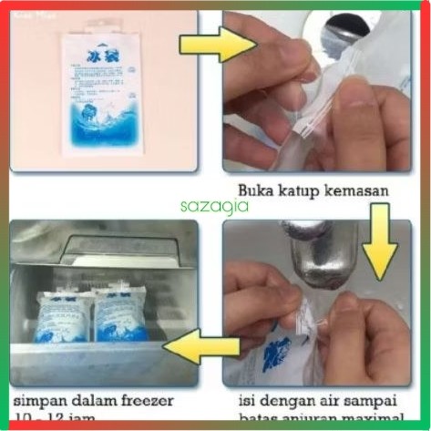 (SG) Ice Gel Pack 200 ML Blue Cool Jelly Cooler Kantong Air Es Pending