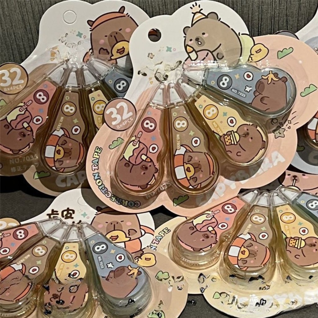 

[doodledreams] Correction Tape Capybara Isi 4 Pcs / Tipex Lucu / Alat Tulis Sekolah