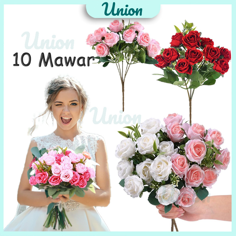 Bunga Artificial Buket 10X Buket Kecil Bunga Buket Bunga Hiasan Ruang Tamu Bunga Buket