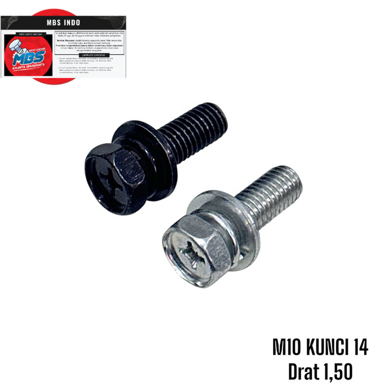 BOS BAUT BAUT 14 DRAT 1,50 DRAT KASAR PANJANG 2,5 cm ORIGINAL BAUT JOK MOBIL UNIVERSAL