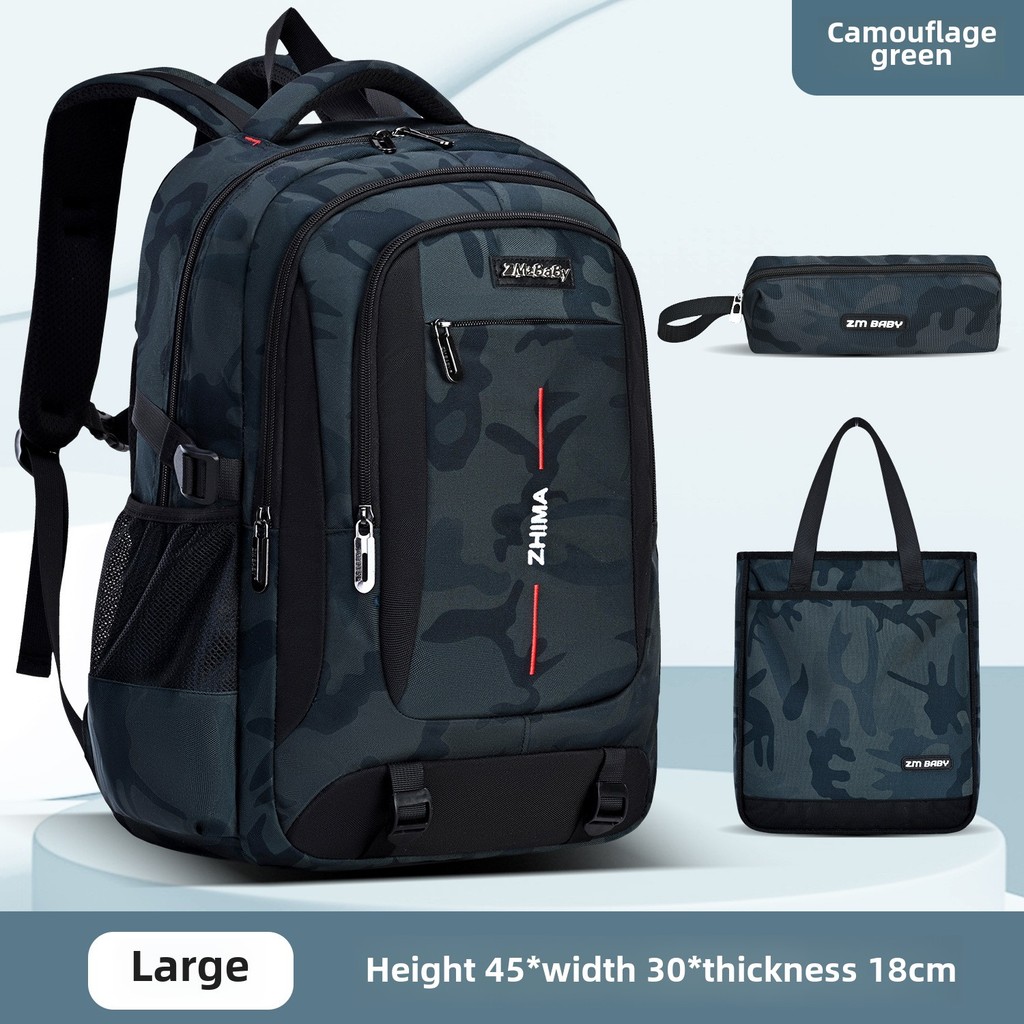 

3pcs/set Male backpacks high school bags for women 2025 boys one shoulder big student travel bag men school backpack mochila