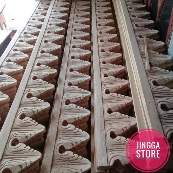 Ukir Kayu Ukiran Kayu Lisplang kayu Ornamen Ukir Cemara LisPlang Kayu SPH8712