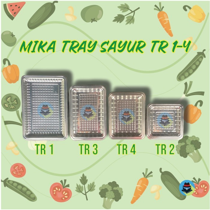 (Dus) Mika Tray Plastik Sayur dan Buah TR 1 2 3 4 5 6 Tebal Alas Sayur dan Buah --- Hanya Alas