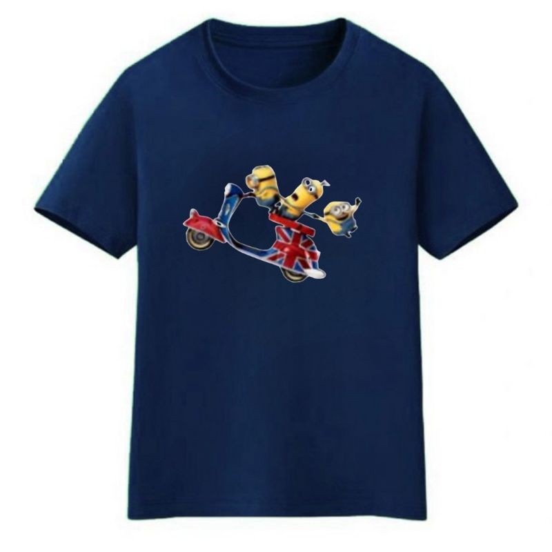 Airin_KIDS99// Baju Kaos Atasan Anak Cowok Dan Cewek 1-15Tahun Remaja/Dewasa MINION VESPA Ukuran S.M