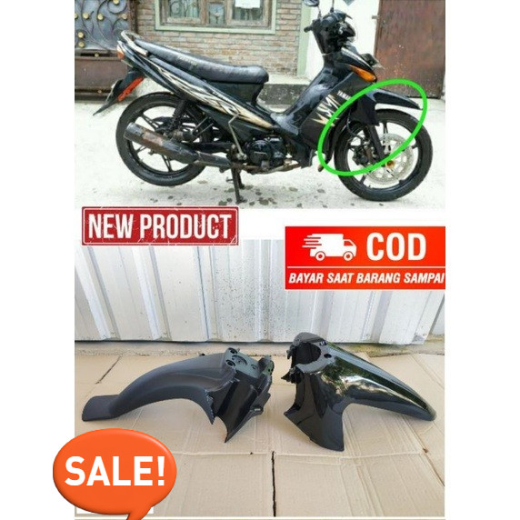 Selebor Slebor Spakbor Depan Belakang Sed Vega ZR Warna Hitam Mengkilap