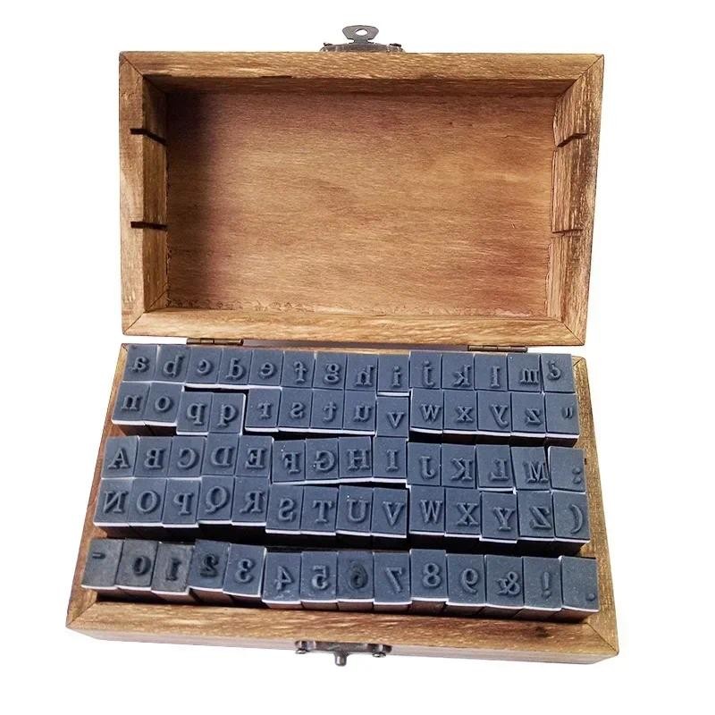 

70pcs/set DIY Standard Alphabet & Symbol stationery stamp /wooden box Vintage decor scrapbooking stamp Office school supplies