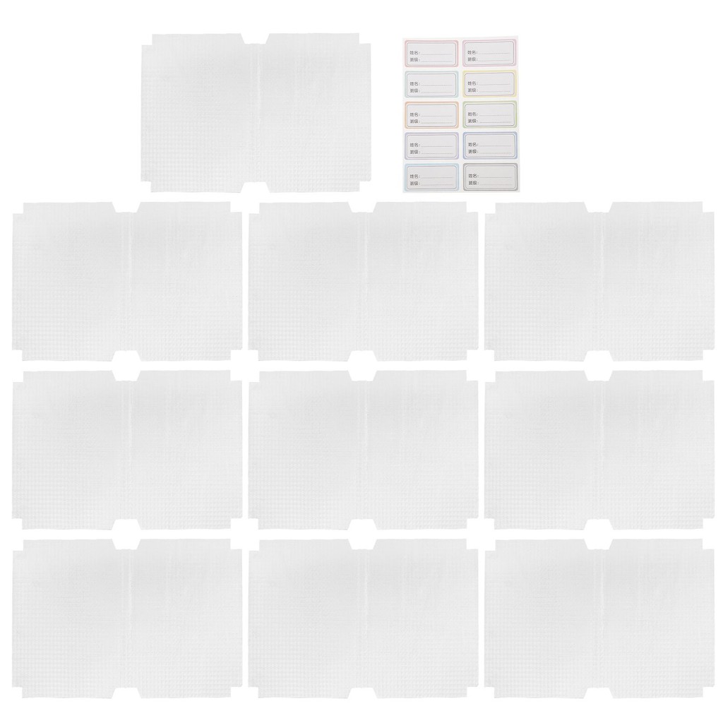 

10 Pcs Self-adhesive Book Cover Transparent Textbook Protective Covers Plastic Clear