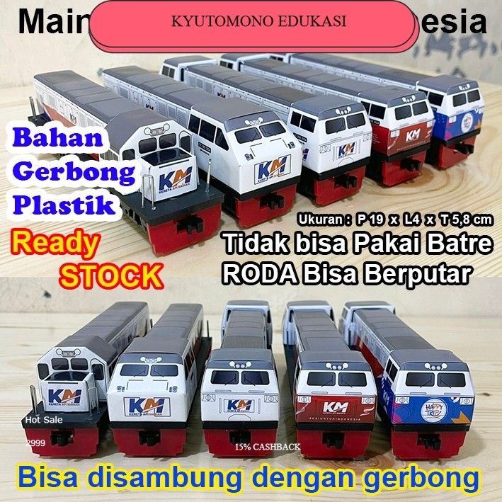 Kereta Api Anak Mainan Kereta Api Indonesia Lokomotif Gerbong Kereta Api Berkualitas