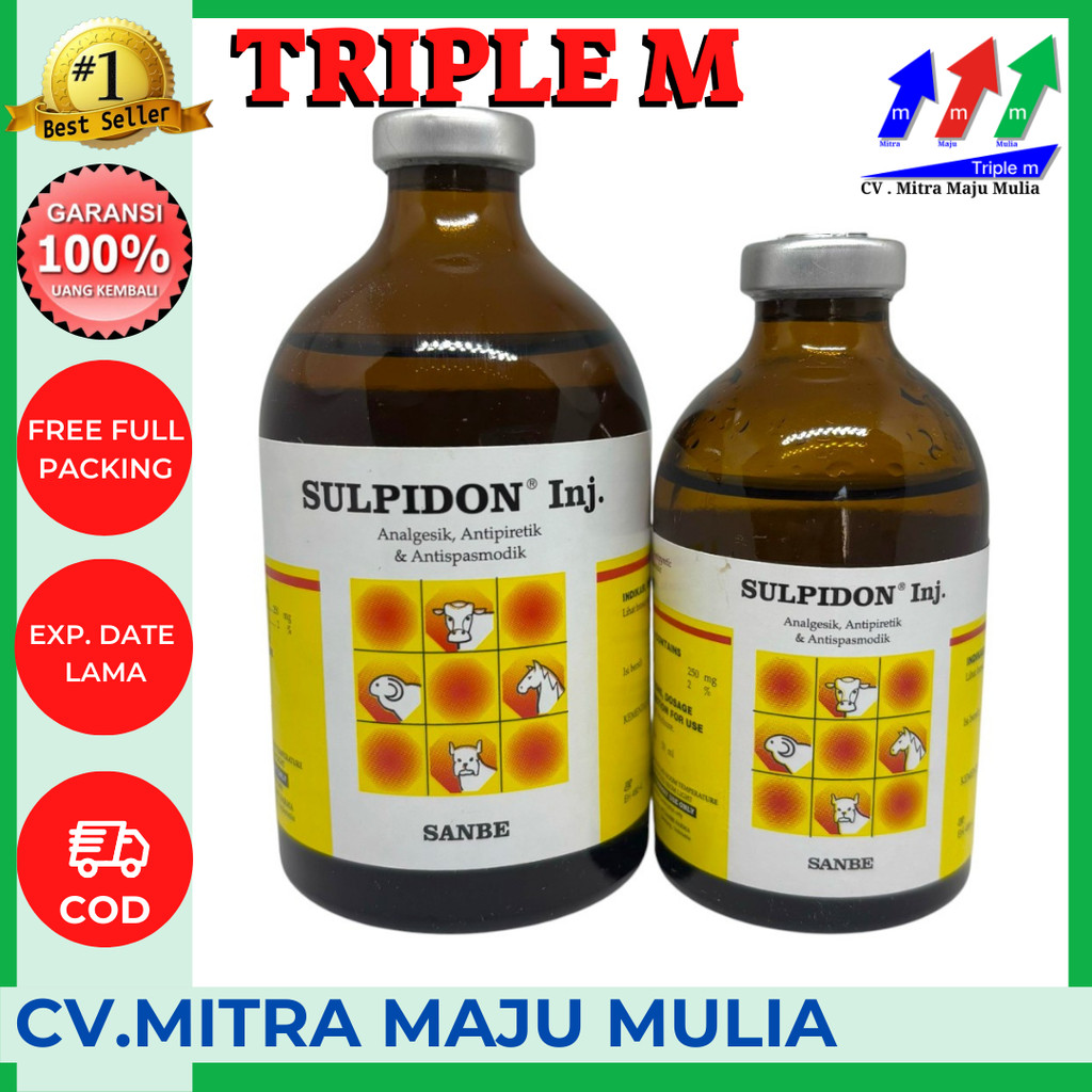 SULPIDON 50 ml & 100 ml SANBE - Obat Pereda Sakit Hewan Analgesik Antipiretik SANBE