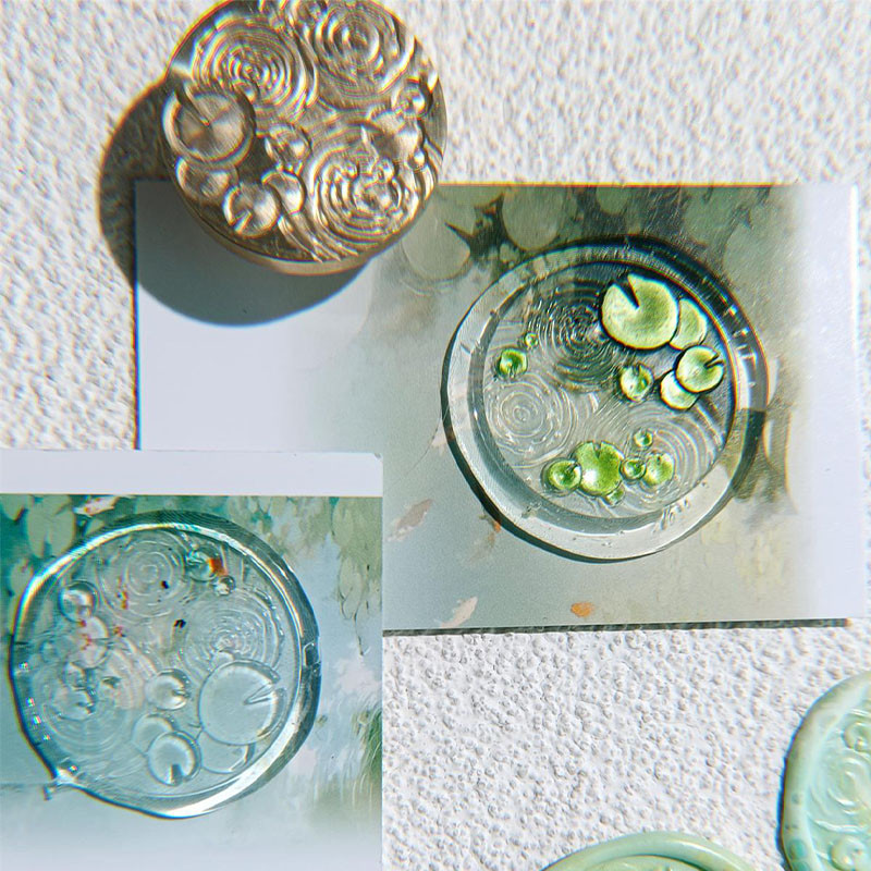 

3D Lotus Leaf Wax Seal Stamp Personalized Relief Wax Seal Stamp Carved Brass Head Diy Wedding Invitation Envelope Sealing Stamp