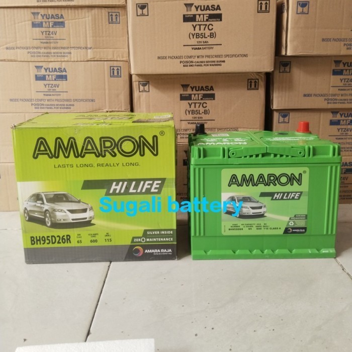 Aki Mobil Toyota Kijang Kapsul, Kijang Grand AMARON NS70 Hi Life Aki kering 65Ah
