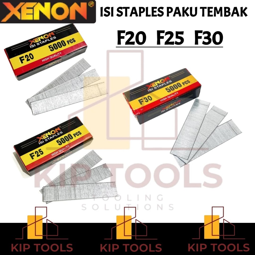 

Reffill Isi Staples Paku Tembak F20 F25 F30 / Mata Staples Air Nailer Stapler Gun isi 5000 Pcs XENON