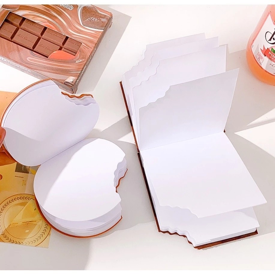

MAOMAO Notebook Buku Mini Note 3D Motif Coklat Biscuit Lucu Isi 80 Lembar Buku catatan Notes Memo Bentuk Cookie Chocolate Aroma Wangi Buku Catatan Kecil Alat Tulis Sekolah Kantor