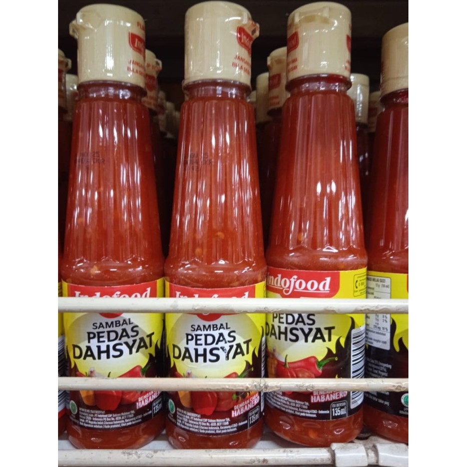

Saos Indofood Pedas Dahsyat 135ml Botol