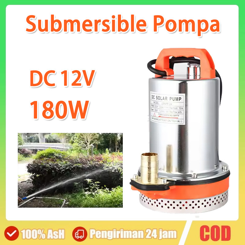 Pompa Celup Kolam DC 180W 12 VOLT Stainless Pompa DC Submersible Water Pump Air Celup