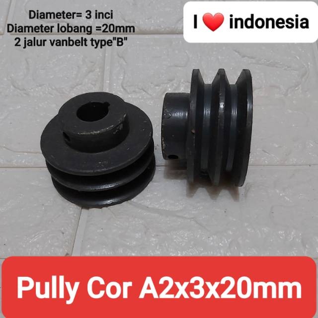

Cor besi Pully Pulley Poli Puli Mesin Gx160 Gx200 honda 5.5Hp 6.5Hp A2x3x20mm Cor Besi amplas
