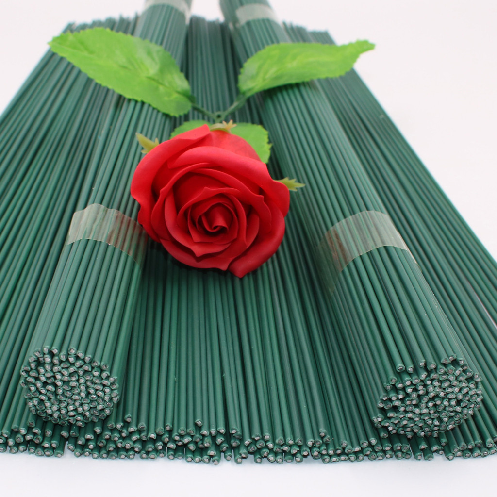 10 PCS Kawat Bunga Lapis Plastik | Kawat Tangkai Bunga Artificial | Kawat Florist | Tangkai Bunga Ka