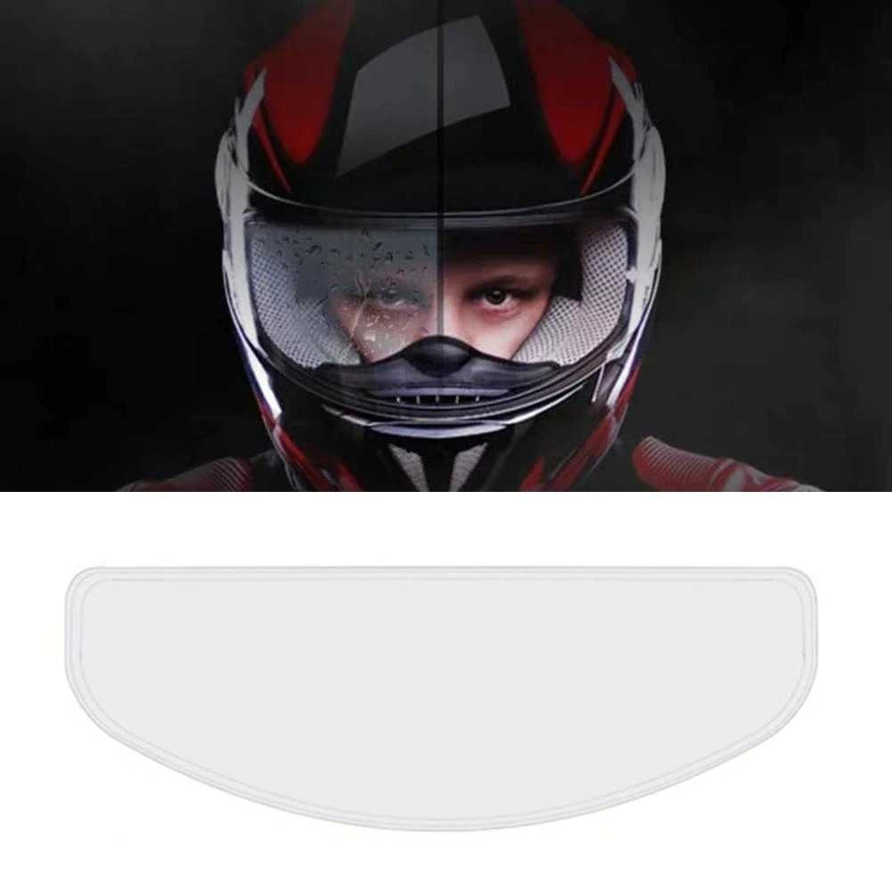 Stiker Pelindung Kaca Helm Anti Embun Air Hujan Visor Helem Anti Fog 24.5x9cm / Sticker Film Helm An