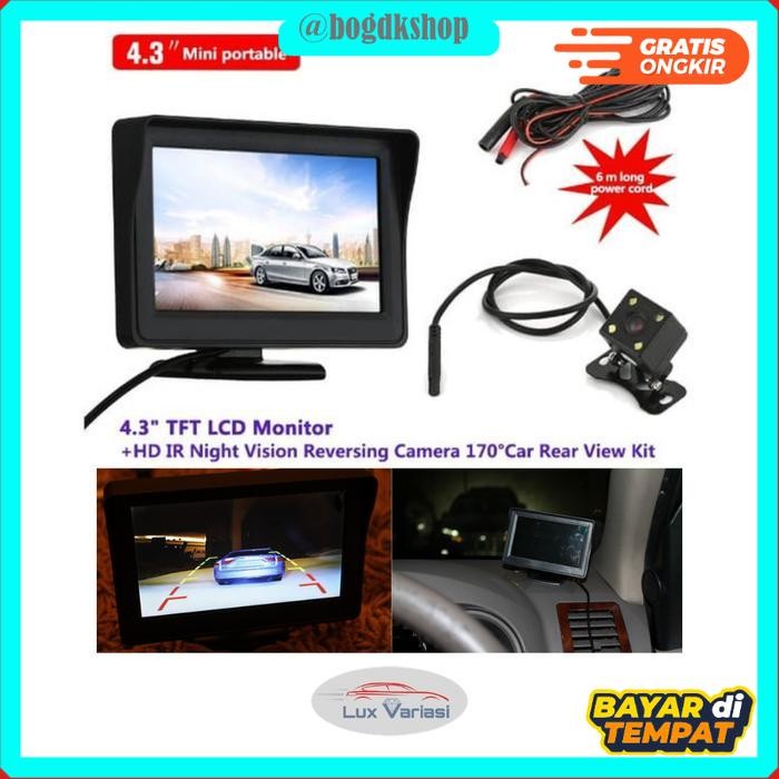 TFT Monitor 4.3 inch + Kamera Parkir Mundur Mobil - Monitor+camera