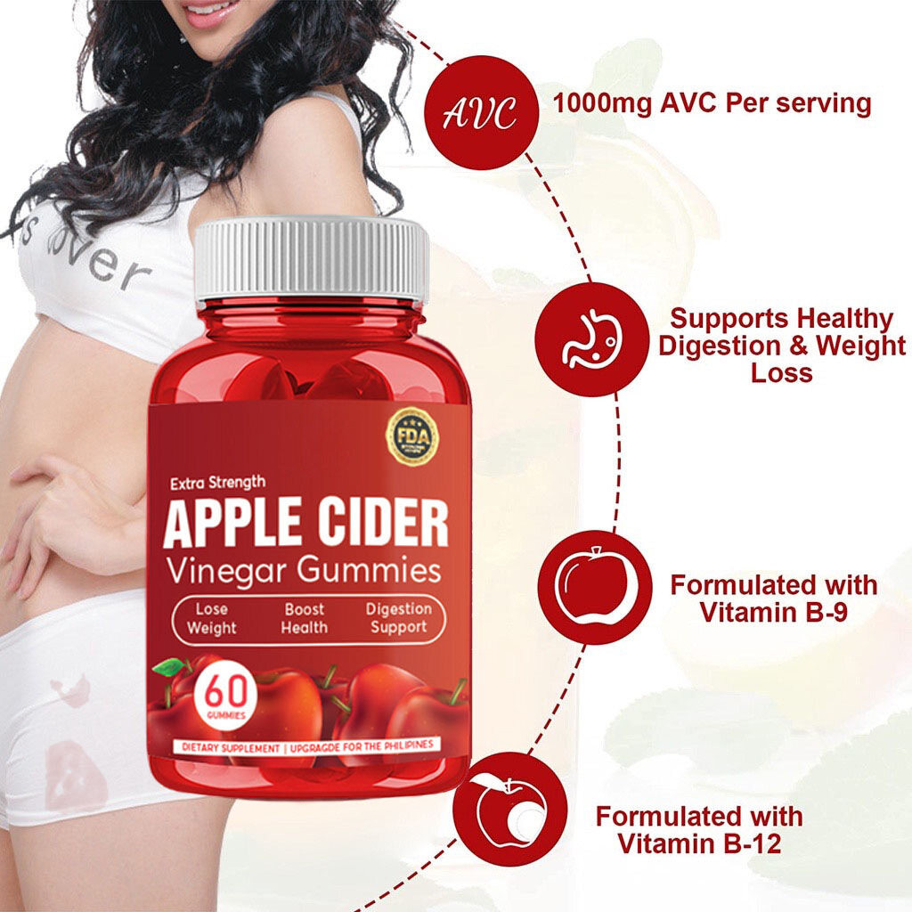 

Apple Cider Vinegar Gummies – Suplemen Cuka Apel untuk Turunkan Berat Badan & Lancarkan Pencernaan (60 Gummy)