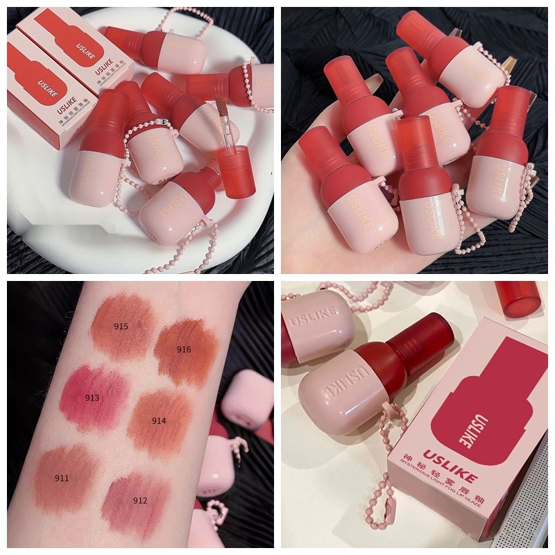 Unimese Uslike Botol Susu Matte LipTint Waterproof Tahan Air Tahan Lama Lipcream Untuk Harian