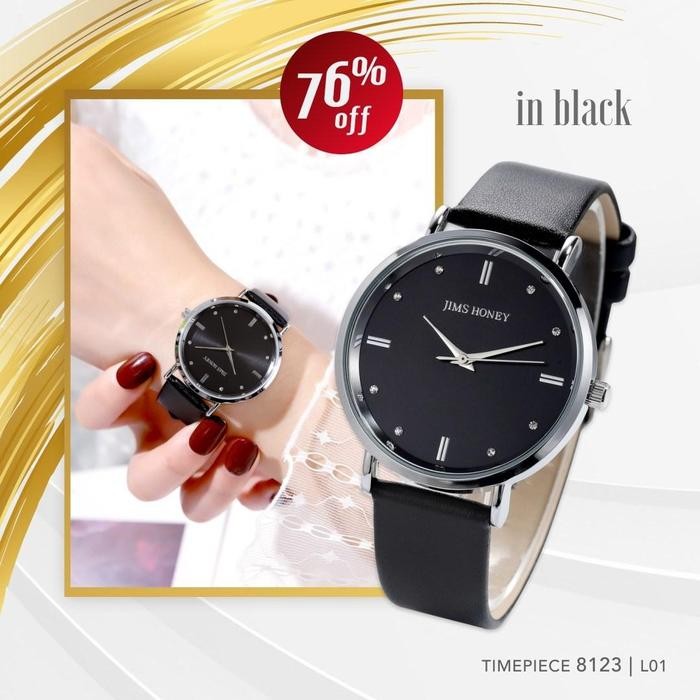 s c Jam tangan JIMS HONEY Official JT 8123 (Free Box + Baterai) Wanita Terbaru 2023 Import Mewah Kor