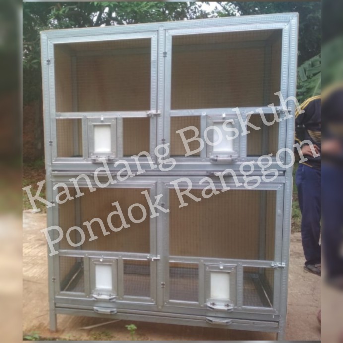 Kandang Macan Merpati 4 pintu Ukuran 60x60x70