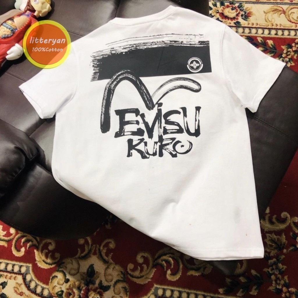 Kaos t-shirt S-5XL COD EVISU printing Shirt For Men Retro trend Fashion T-shirt Clothes Loose T-shir