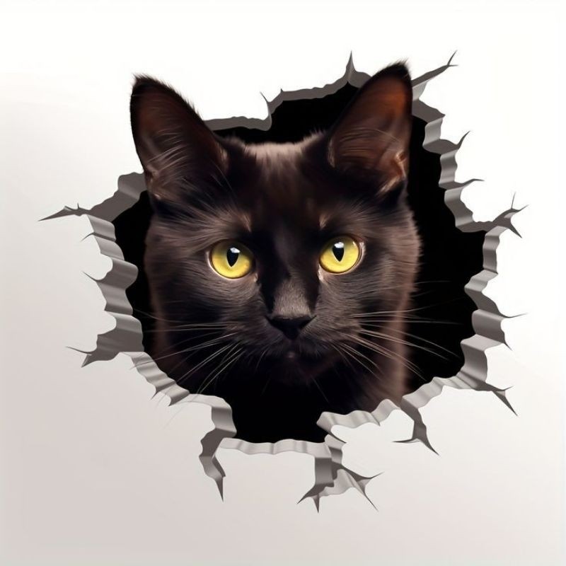 

stiker gambar kucing lucu size 15x20 cm print cut