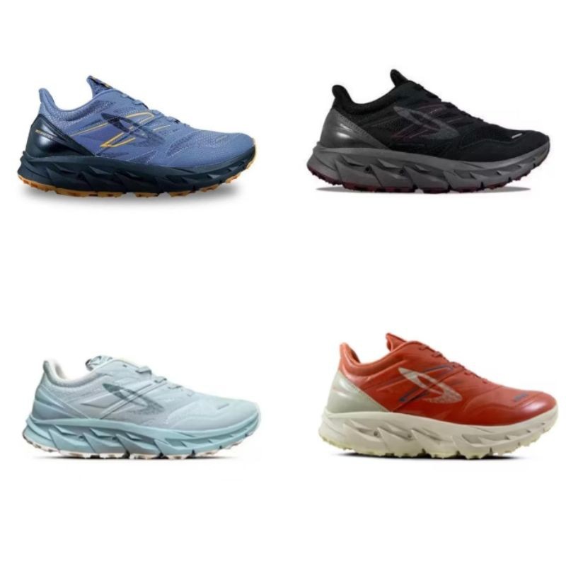 910 nineten Sepatu lari /Running trail  original YUZA EVO /MERAH - HITAM - ABU  /910 NINETEN SEPATU 
