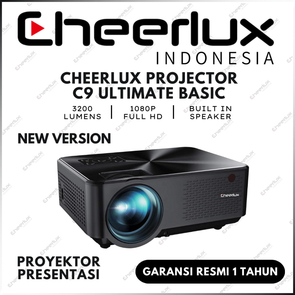 Proyektor Presentasi | CHEERLUX C9 | Proyektor CHEERLUX C9 BASIC 2800 Lumens TERLARIS