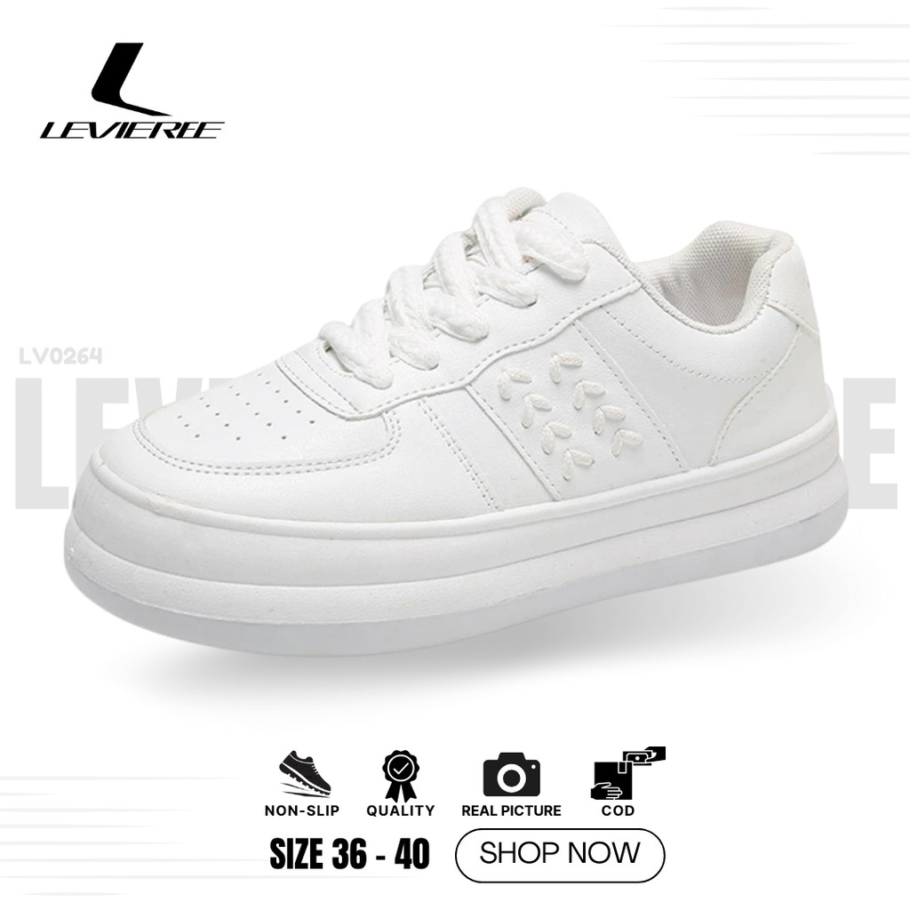LVR LV0264 Sepatu Sneakers Wanita Kepang Bertali Full
