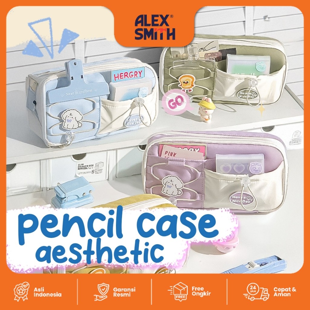 

Goto Leony Pensil Case Tempat Kotak Pensil Anak Perempuan Aesthetic