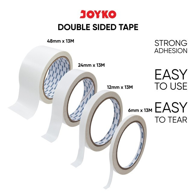 

Double Tape Joyko / Double Tape Kecil Sedang Besar / Isolasi Bolak Balik