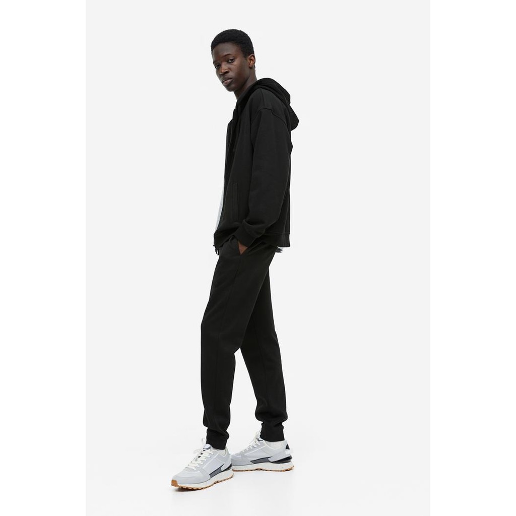 H&M Relaxed Fit Zip Through Hoodie - Black - M