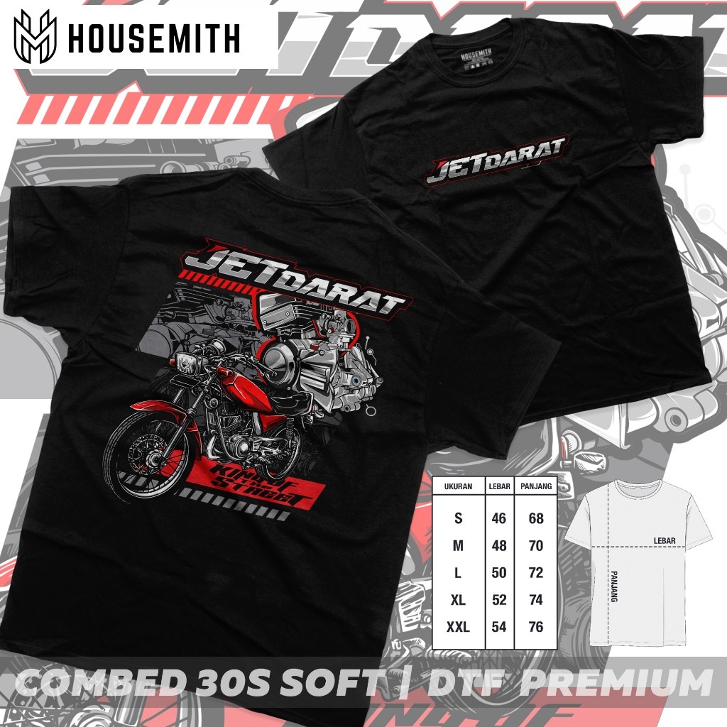 Kaos Racing Dewasa JET DARAT Pria Wanita Motor Drag - Baju Distro Pria Wanita - Kaos Komunitas Motor