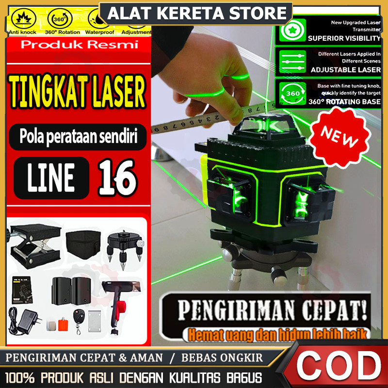 laser level bangunan waterpass laser keramik Laser level leveling 4d 16 line digital meteran laser l