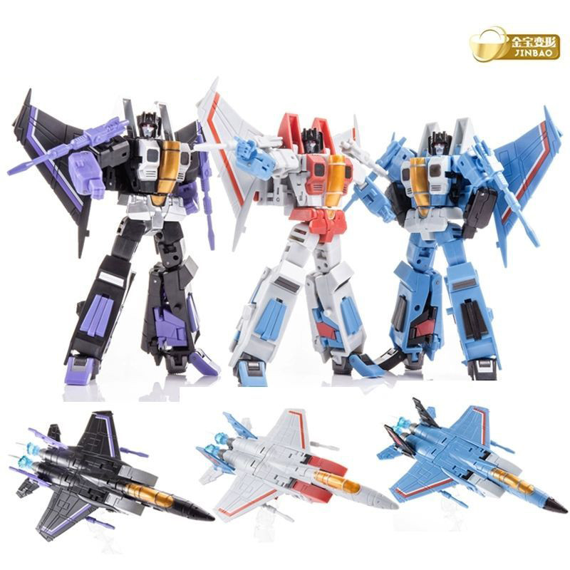 

IN STOCK Transformation Toy JINBAO FG0103 Starscream Thundercracker Skywarp F15 DS01 Anime Action Figure Model Deformation Robot