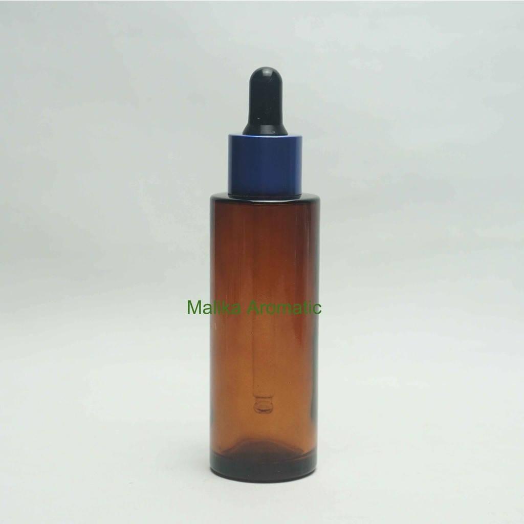 Serum 60 ml RF Amber Original Pipet Biru Chrome / Botol Pipet Karet / Botol Serum / Botol Kaca Kosme