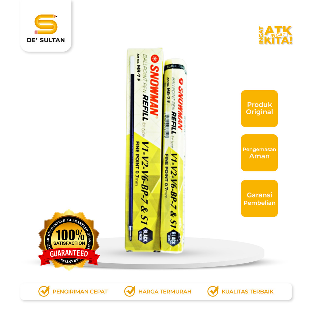 

SNOWMAN ISI ULANG PULPEN/ PEN REFILL V1,V2,V6,BP-7,S1 / V5 (1LSN/ 12PCS)