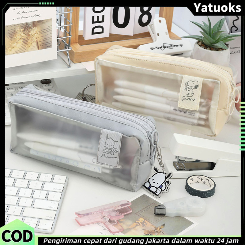 

Kantong Pena Siswa/Transparent Pencil Case / Kotak Pensil Kelinci Anak Anjing/ Cute Large Capacity Pencil Case pensil pouch make up