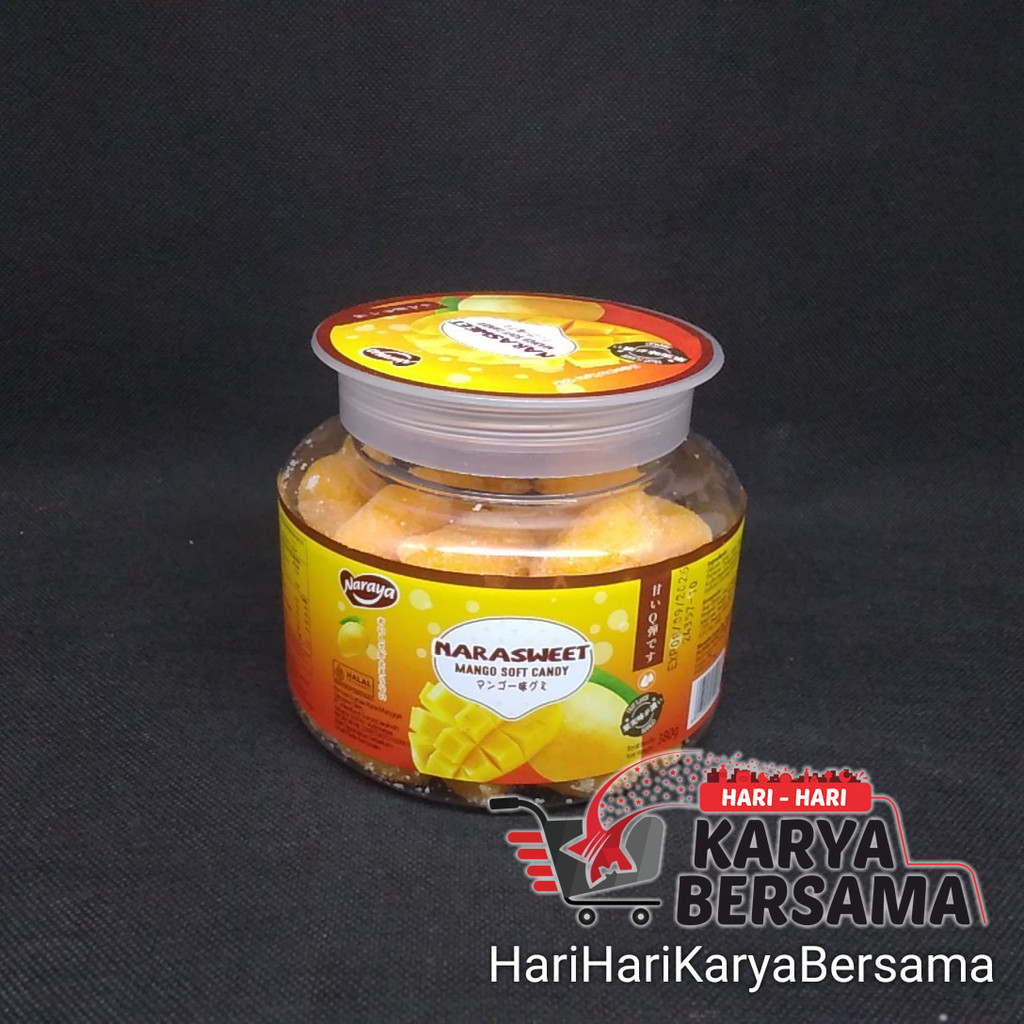 

MAKANAN RINGAN PERMEN LUNAK NARAYA NARASWEET MANGO SOFT CANDY RASA MANGO 380GR