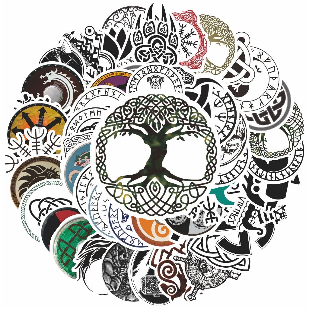 

COD 50 Pcs Stiker Pack Motif Totem Misterius Simbol Rune Viking Pirates Keren Anti Air Untuk Dekorasi Notebook Sepeda Skateboard Handphone DIY