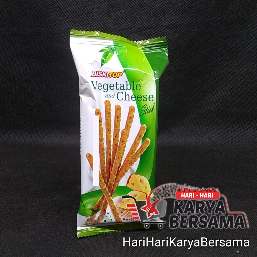 

MAKANAN RINGAN BISKUIT BISKITOP VEGETABLE AND CHEESE STICK 50GR