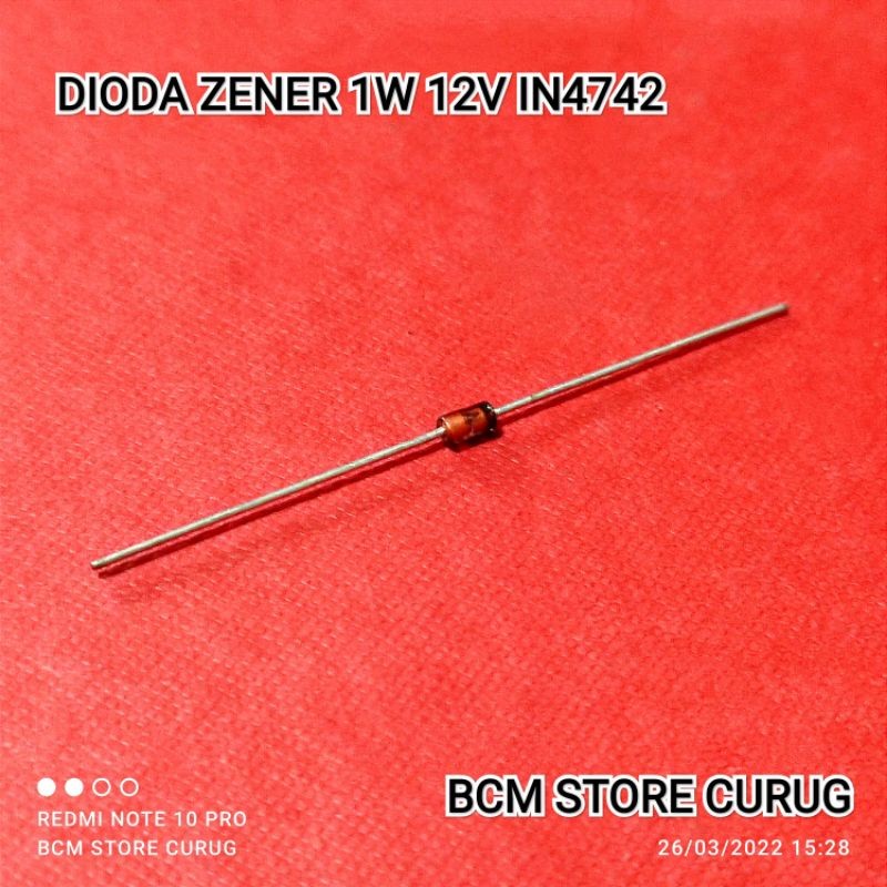 10 BUAH DIODA DIODE ZENER 1W 1 W 12V 12 V 1N4742 1N 4742 IN4742 IN 4742