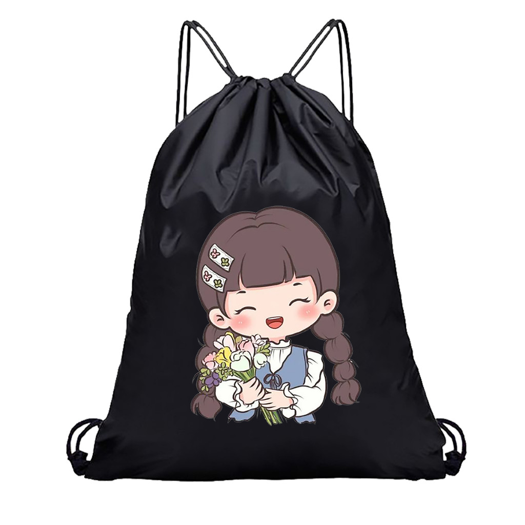 HEMAT LUAR BIASA New Stringbag Hitam - Tas Serut Wanita Baby Girls HEMAT LUAR BIASA