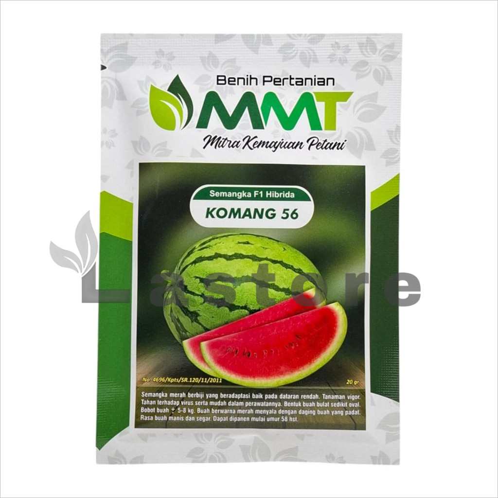 Benih Semangka Hibrida Komang 56 F1 Kemasan Pabrik 20 Gram