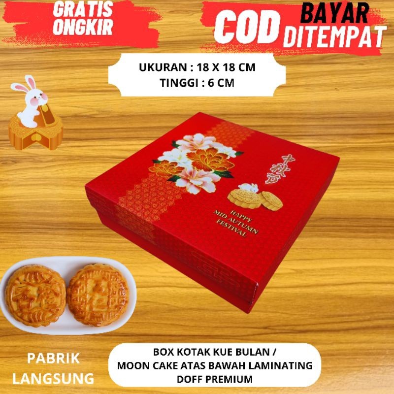 Moon cake Box Kotak Dus Kue Bulan Mooncake Moon Cake 20 x 20 x 6 cm , 18 x 18 x 5,5 CM