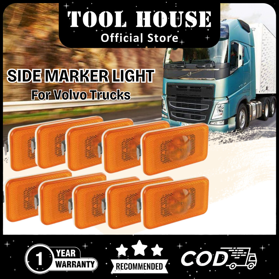 Tool House [Garansi Toko 1 Tahun] 10pcs Lampu Sein Samping Truk LED Lampu Variasi Truk Lampu Volvo L